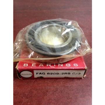 NEW CONSOLIDATED FAG  BEARING 6209-2RS C/3 62092RS C/3