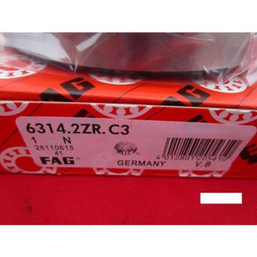 Fag 6314-2ZR C3, Single Row Ball Bearing(=2 SKF,NSK ZZ,NTN,Timken/Fafnir 314KDD)