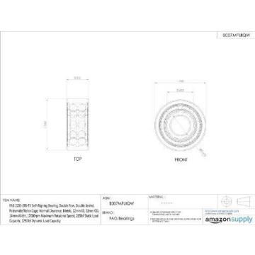 FAG NTN JAPAN BEARING FAG 2201-2RS-TV Self-Aligning Bearing, Double Row, Double Sealed,