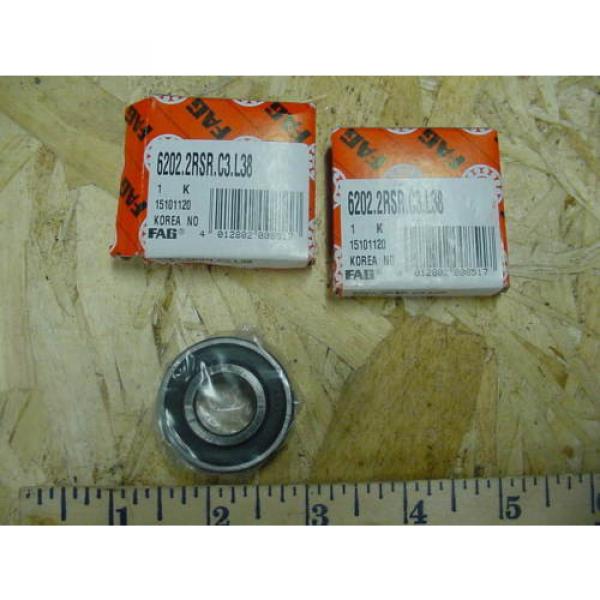 Lot of 2 FAG 6202-2Z 6202.2RSR.C3.L38 Ball NTN JAPAN BEARING 15x35mm Free Shipping! #3 image