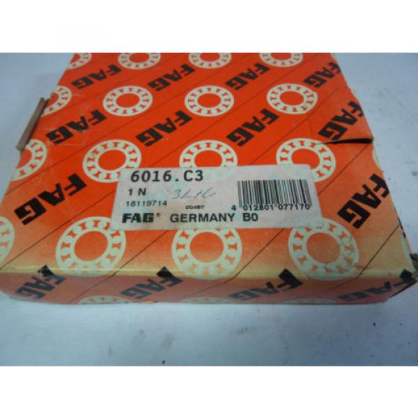 Fag 6016.C3 Open Ball Bearing ! NEW ! #4 image