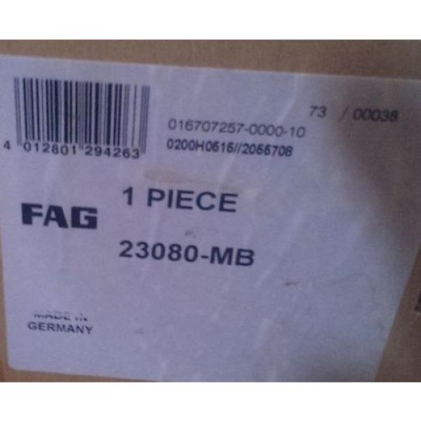 New FAG Schaeffler Spherical Roller Bearing 23080-MB / 23080MB #3 image