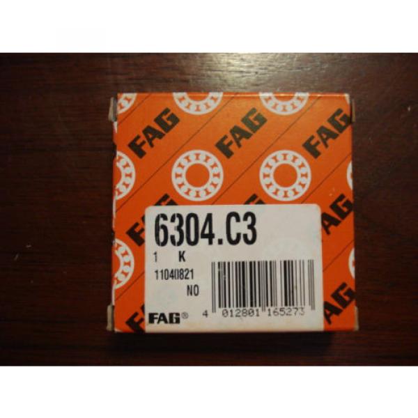 FAG, Deep Groove Ball Bearing, 20mm x 52mm x 15mm, Quantity 2, 6304.C3, 2222eHE1 #5 image