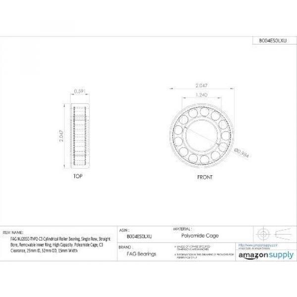 FAG NTN JAPAN BEARING FAG NU205E-TVP2-C3 Cylindrical Roller Bearing, Single Row, Straight #5 image