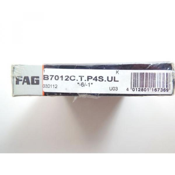 FAG B7012C.T.PS4S.UL BEARING SPINDLE ANGULAR CONTACT BALL BEARING NIB #4 image