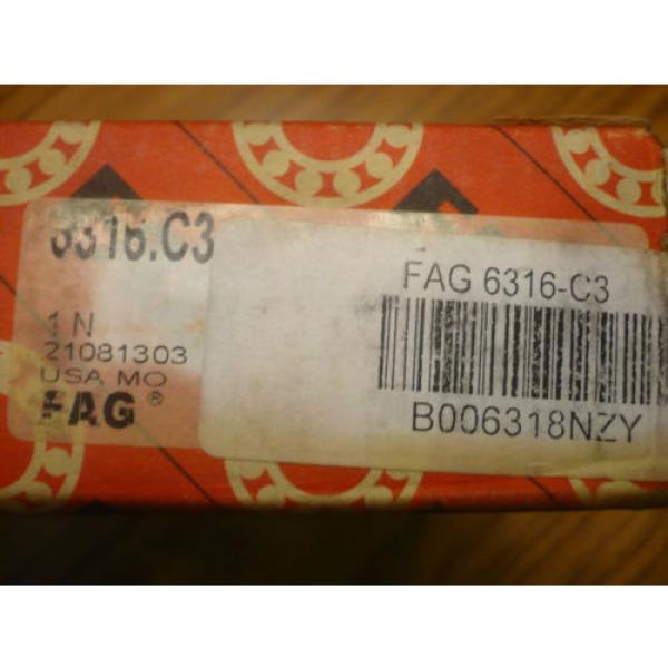 New Fag 6316-C3 Bearing Quantity Available #3 image